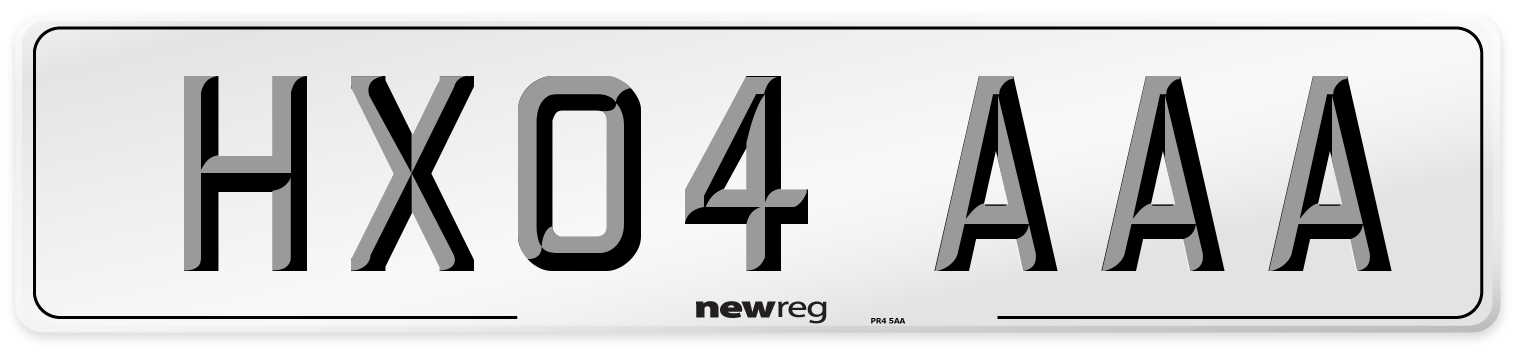 HX04 AAA Number Plate from New Reg